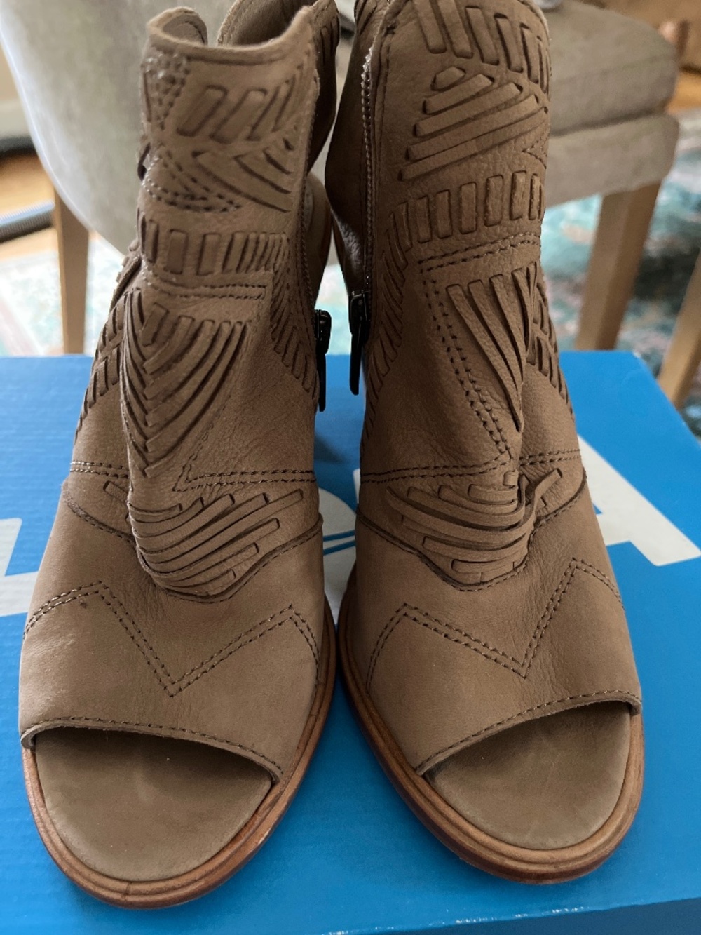 Vince Camuto zipper wedges